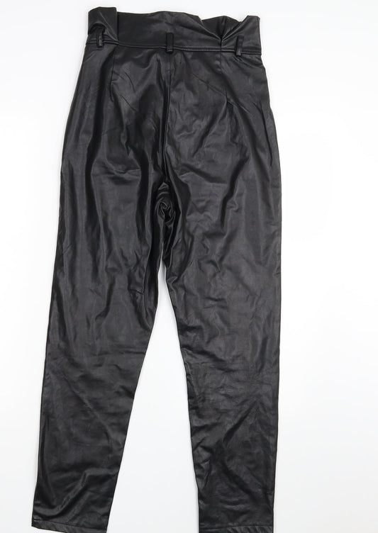Womens UK Size 8 PRETTYLITTLETHING Regular Fit  Black Trousers