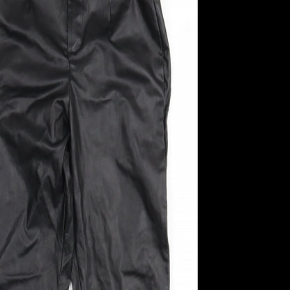 Womens UK Size 8 PRETTYLITTLETHING Regular Fit  Black Trousers