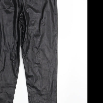 Womens UK Size 8 PRETTYLITTLETHING Regular Fit  Black Trousers