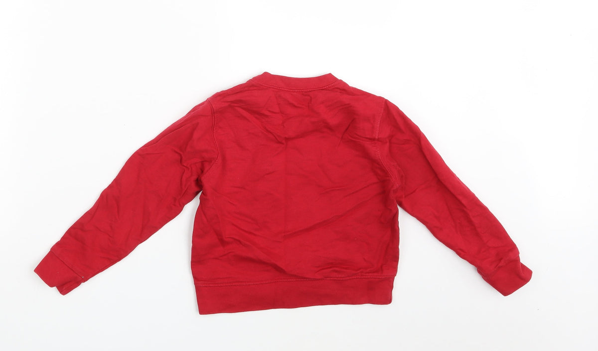 Top Class Boys Red   Pullover Sweatshirt Size 3-4 Years
