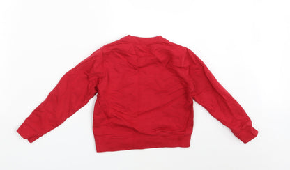 Top Class Boys Red   Pullover Sweatshirt Size 3-4 Years