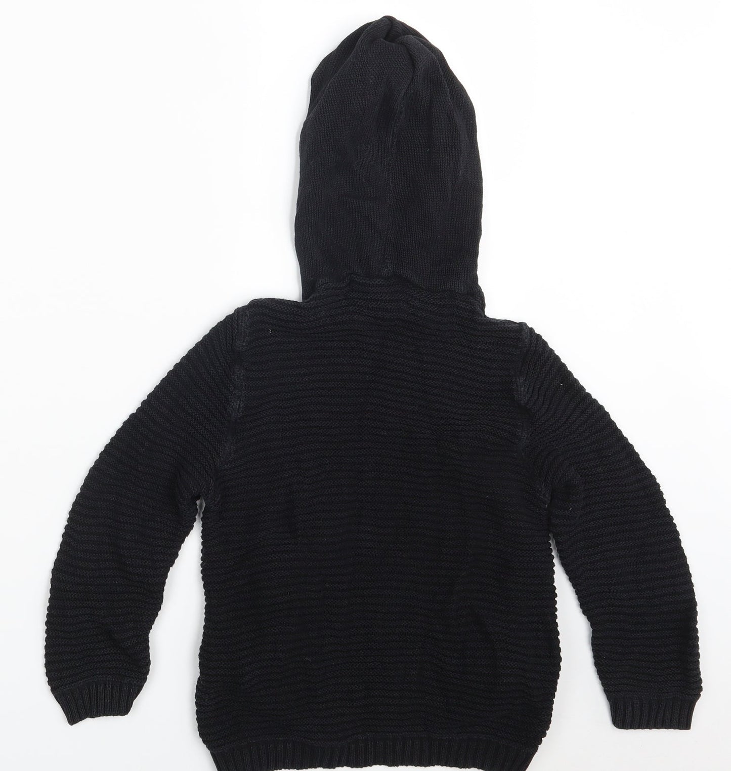 M & Co. Girls Black  Knit Pullover Hoodie Size 7-8 Years
