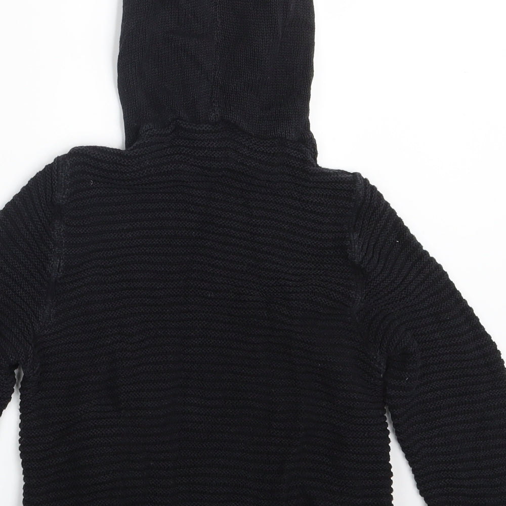 M & Co. Girls Black  Knit Pullover Hoodie Size 7-8 Years