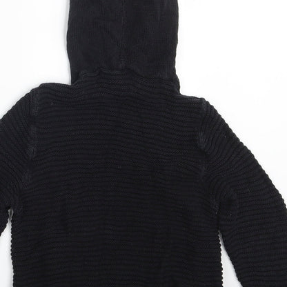 M & Co. Girls Black  Knit Pullover Hoodie Size 7-8 Years