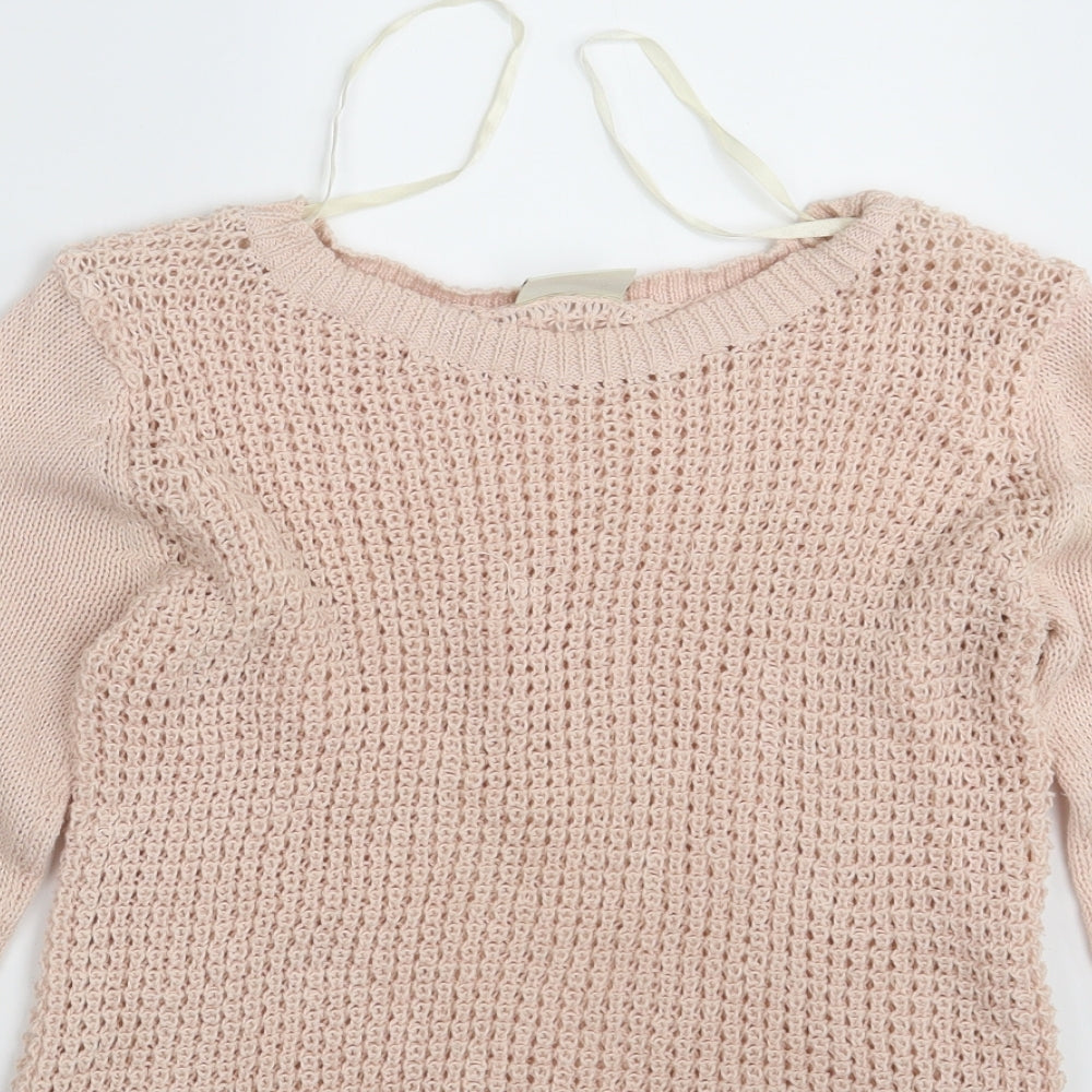 Womens UK Size S Cubus Pink Pullover Jumper