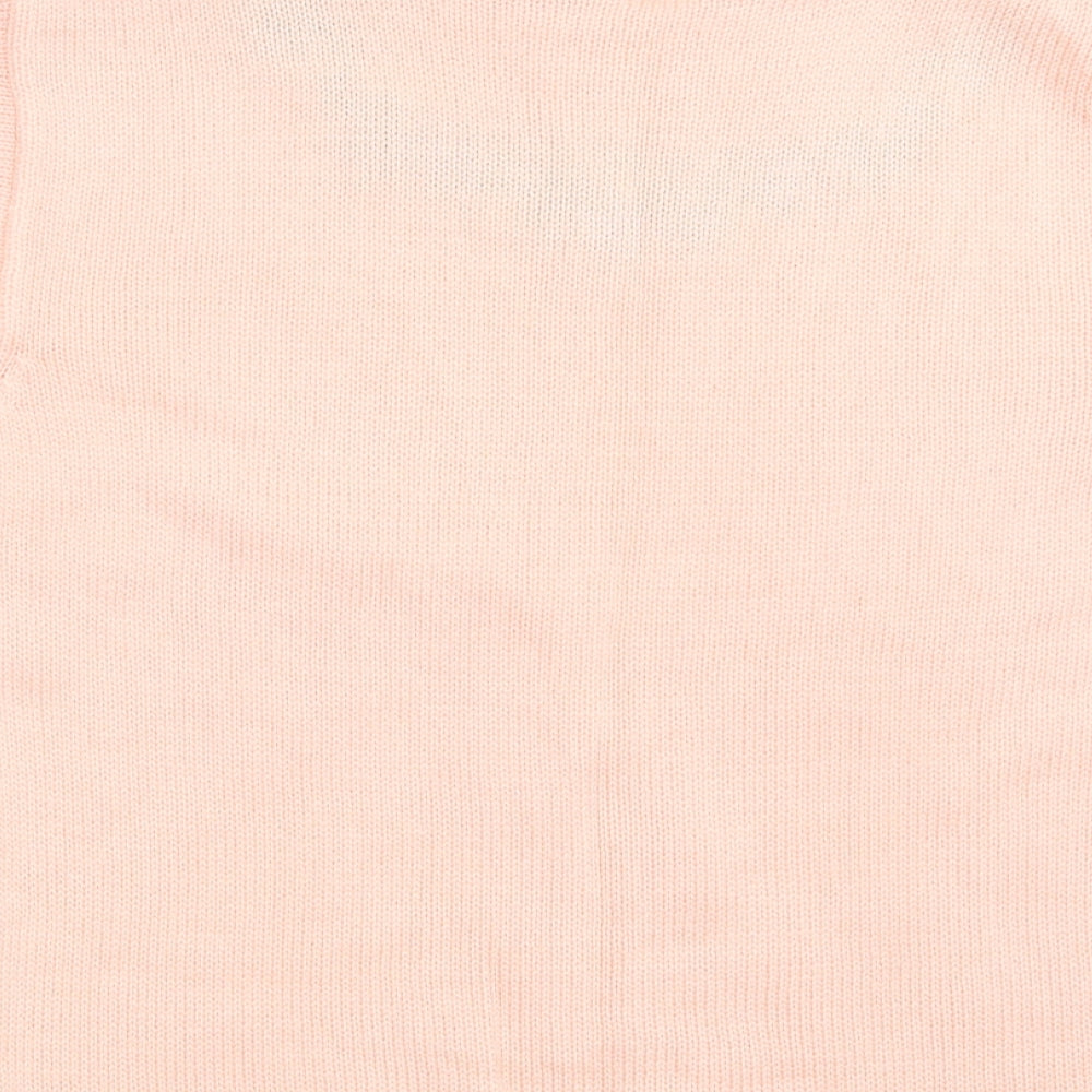 Compliments  Womens Pink Floral Knit Pullover Jumper Size 12