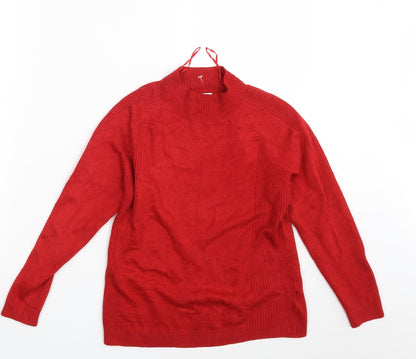 Womens UK Size M Filati Red Pullover Jumper