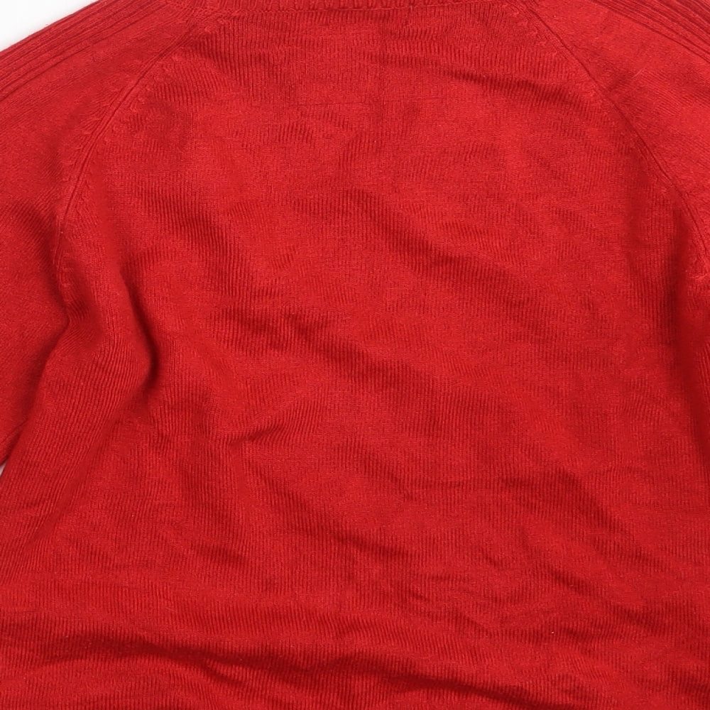 Womens UK Size M Filati Red Pullover Jumper