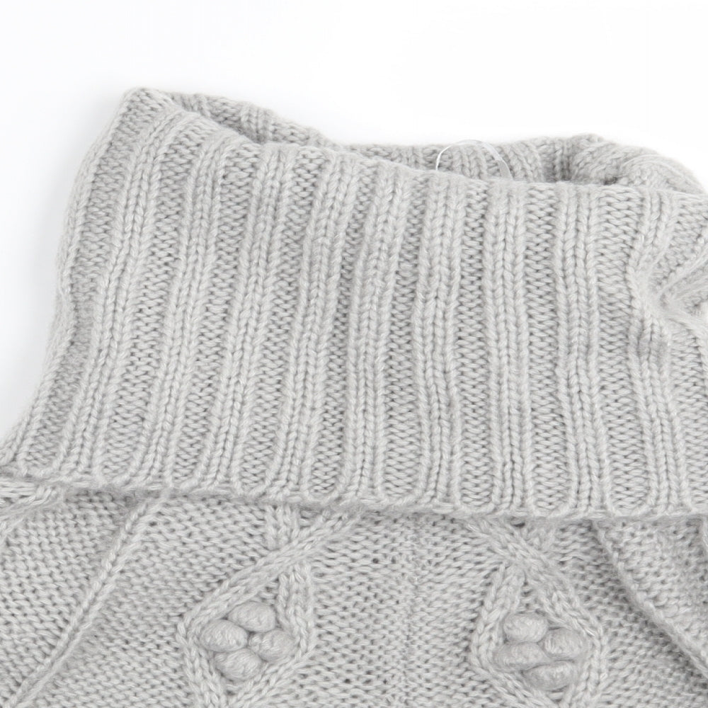 Papaya Womens Grey   Jacket Poncho Size S