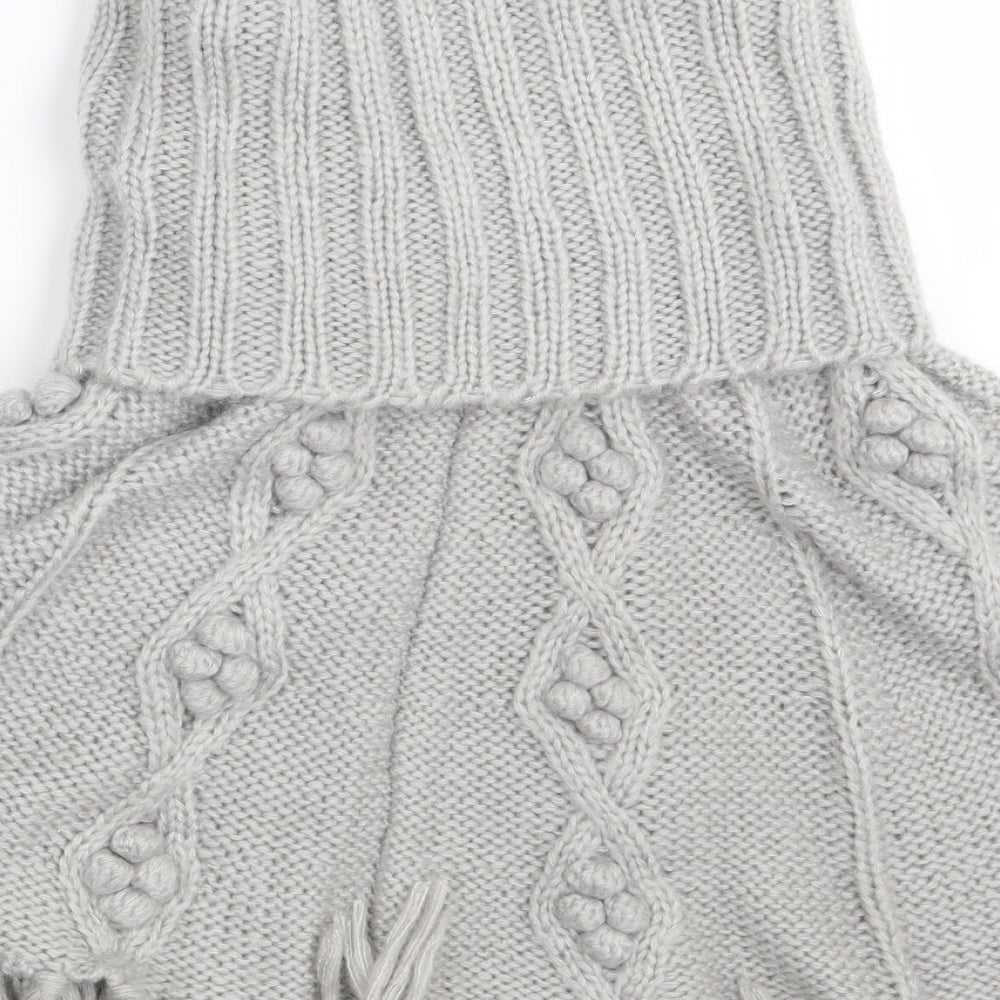 Papaya Womens Grey   Jacket Poncho Size S