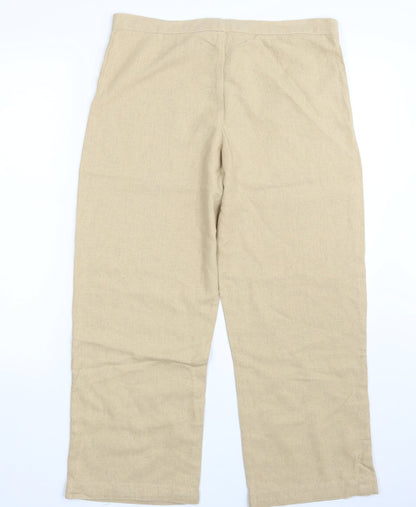 NILE COTTON Womens Beige   Bloomer Trousers Size M L25 in