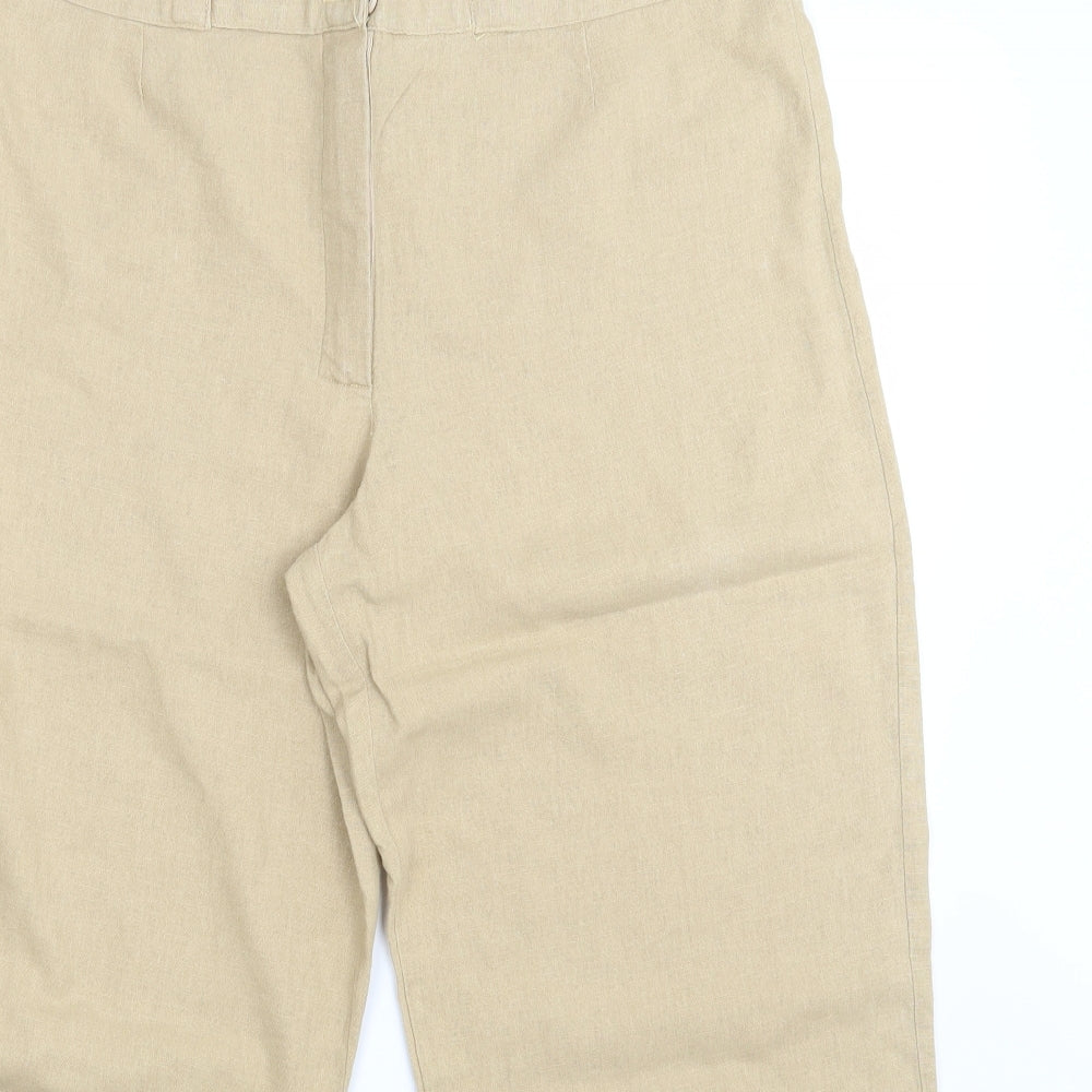 NILE COTTON Womens Beige   Bloomer Trousers Size M L25 in