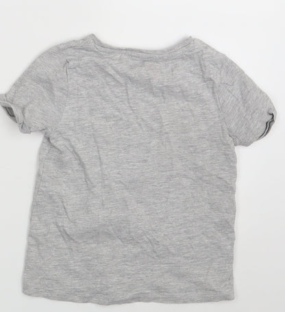 Matalan Girls Grey   Basic T-Shirt Size 5 Years