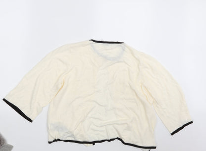 Classic Womens Ivory   Cardigan Jumper Size 14
