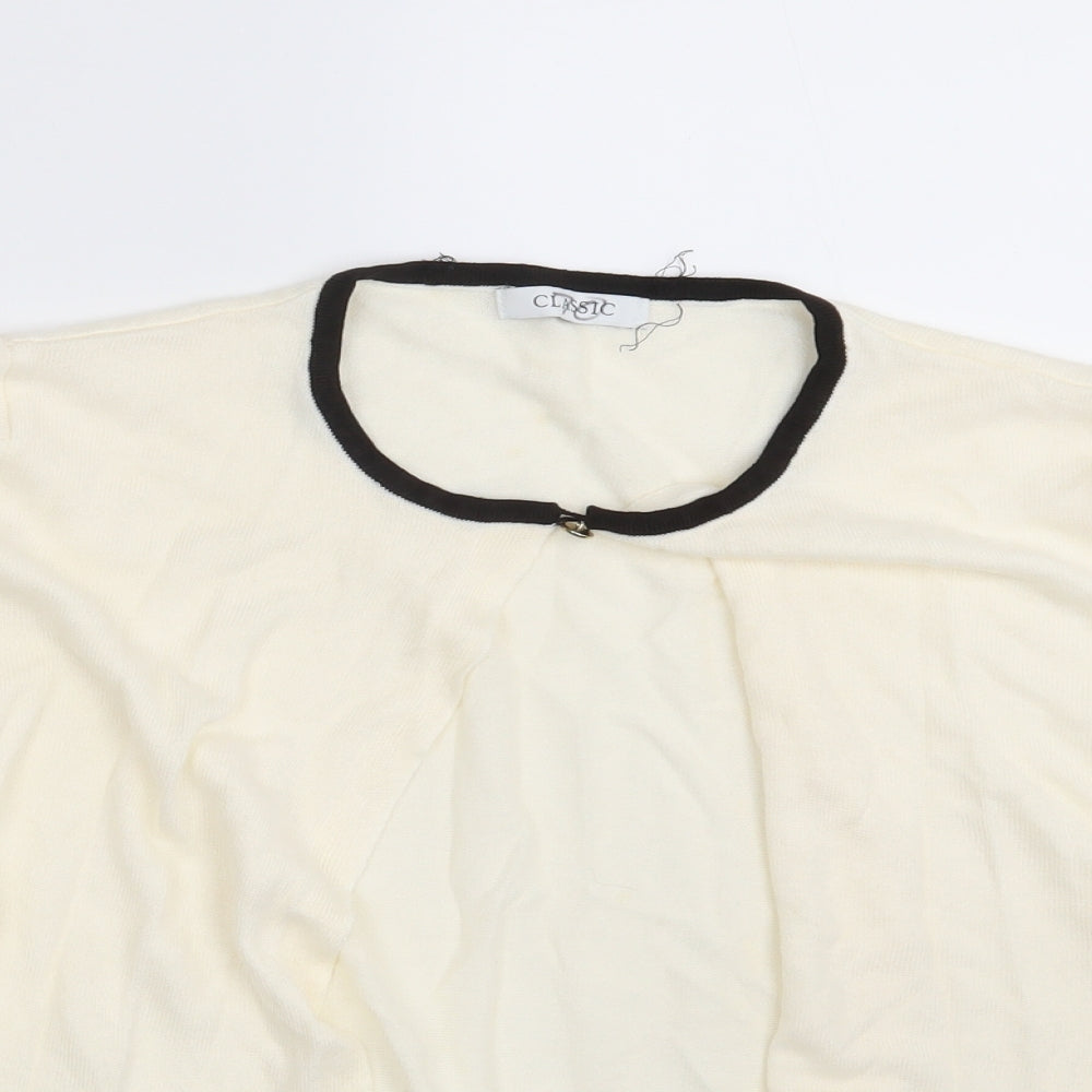Classic Womens Ivory   Cardigan Jumper Size 14