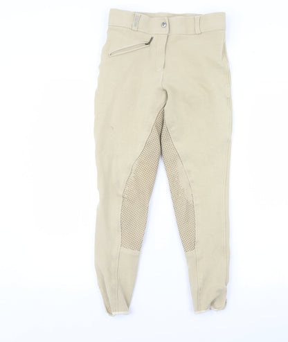 Womens UK Size 28 Preworn Regular Fit  Ivory Trousers