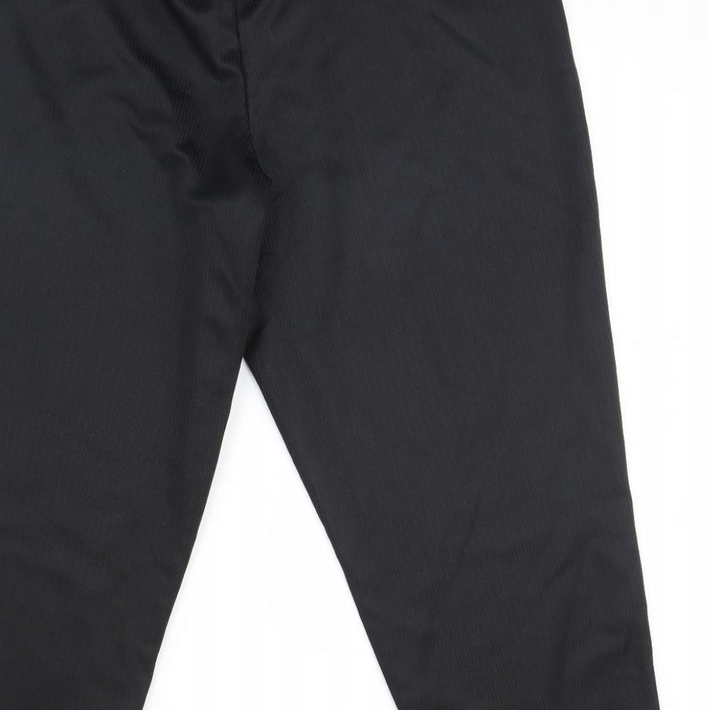 Womens UK Size 16 Preworn Regular Fit  Black Trousers