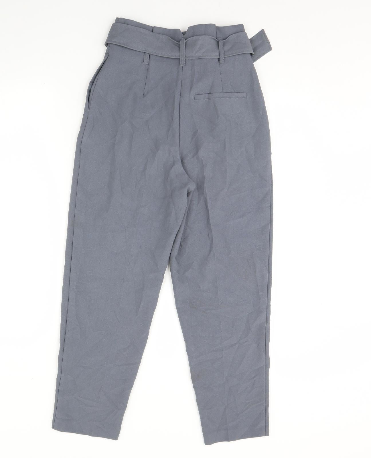 Womens UK Size 4 Topshop Regular Fit  Grey Trousers