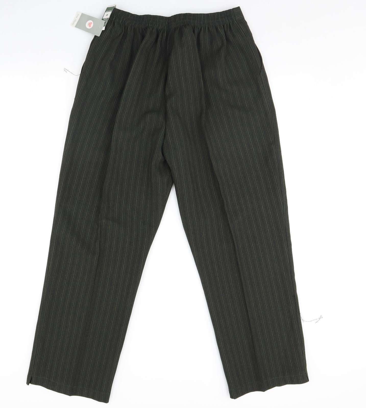 Womens UK Size 20 Preworn Regular Fit  Green Trousers