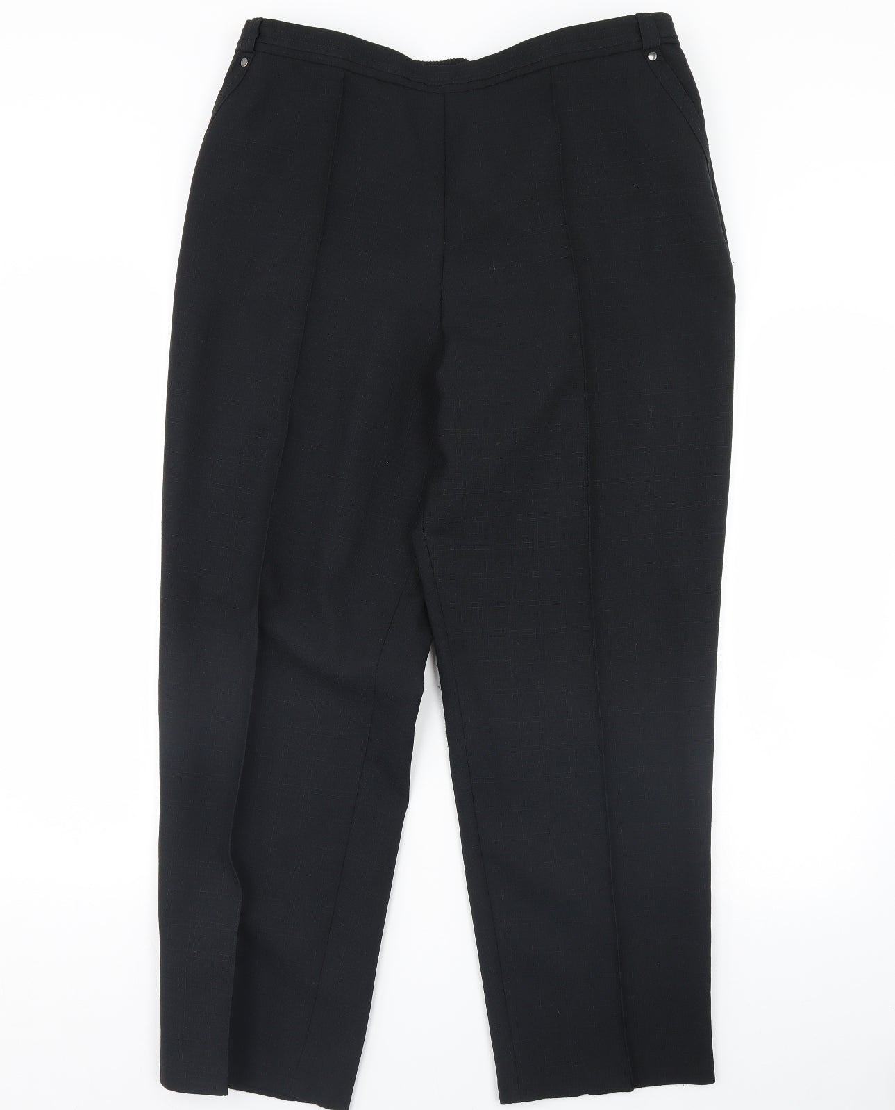 Womens UK Size 18 M&s Regular Fit  Black Trousers