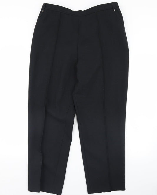 Womens UK Size 18 M&s Regular Fit  Black Trousers