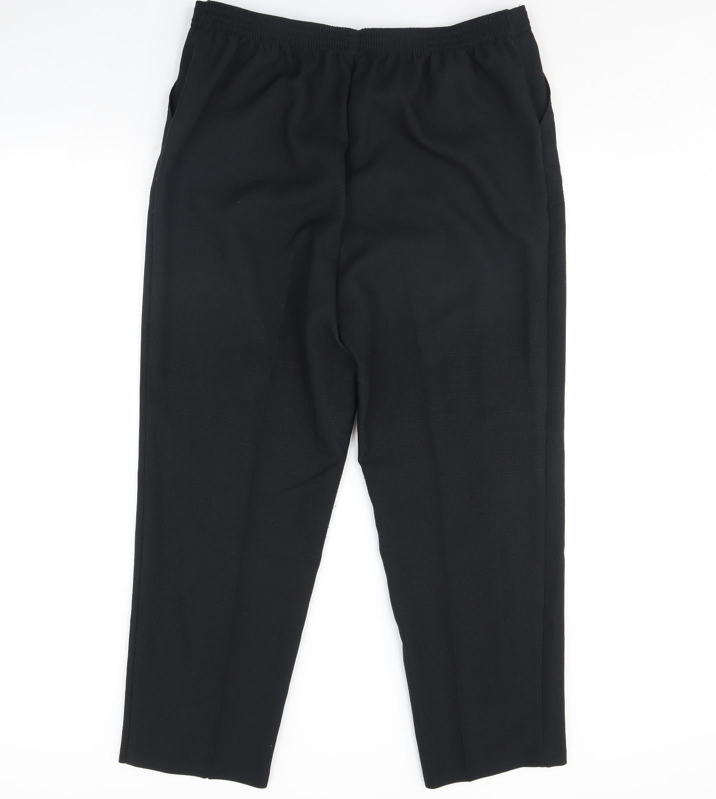 Womens UK Size 18 M&s Regular Fit  Black Trousers