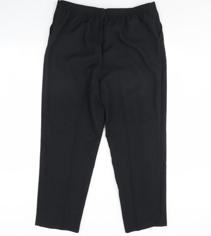 Womens UK Size 18 M&s Regular Fit  Black Trousers