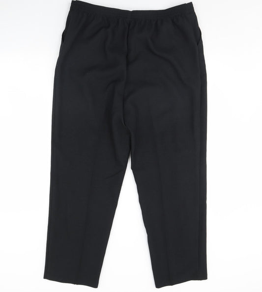 Womens UK Size 18 M&s Regular Fit  Black Trousers