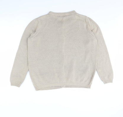 Womens UK Size M Bonmarché Beige Cardigan Jumper