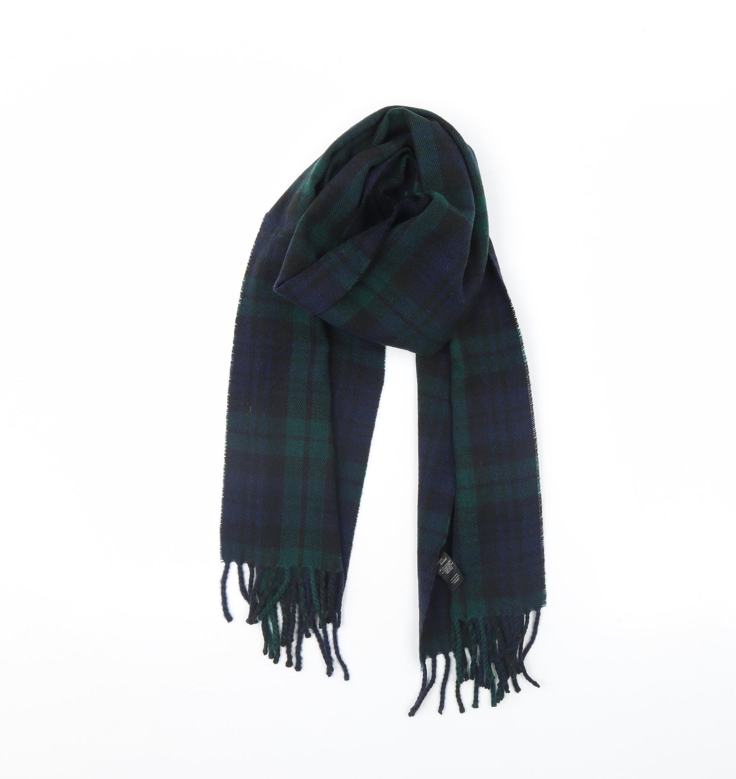 Cedar Wood State Mens Green Plaid  Scarf  One Size
