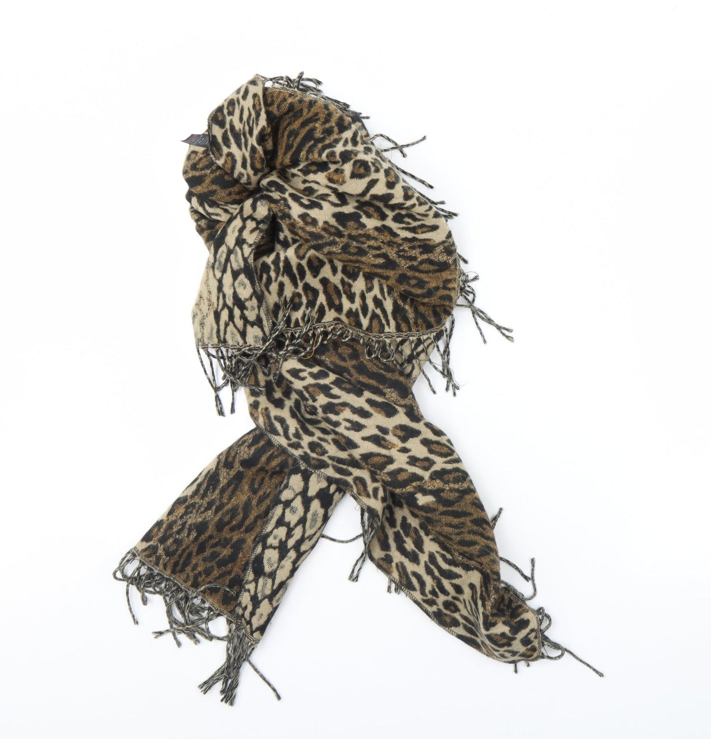 Preworn Womens Brown Animal Print   Scarf