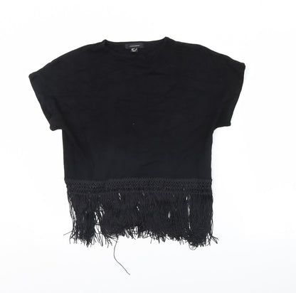 Womens UK Size 8 Atmosphere Black Basic Blouse