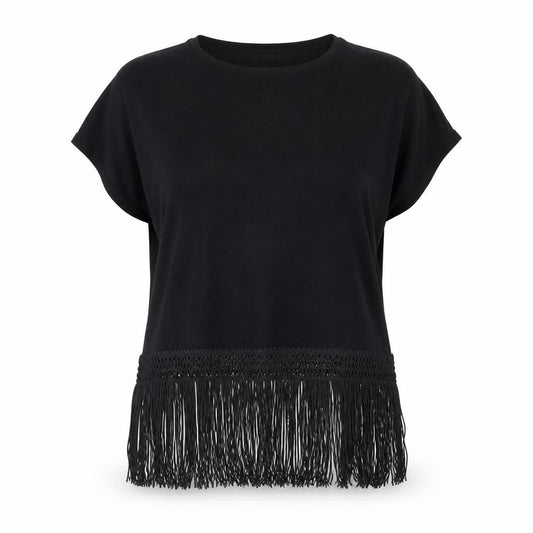 Front view of Atmosphere women’s black basic blouse, size UK 8