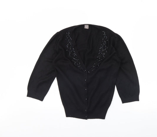 TU Womens Black   Cardigan Jumper Size 12