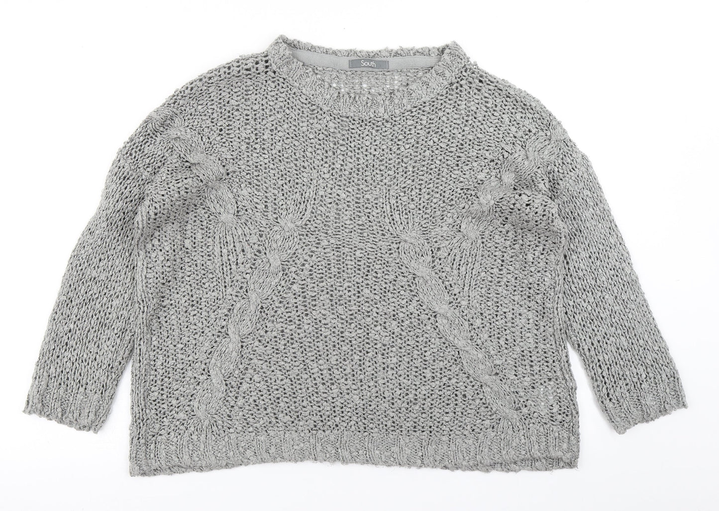 Womens UK Size 14 South Grey Pullover Jumper