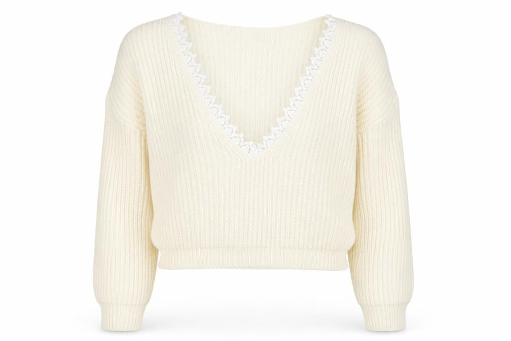 Womens UK Size M Boohoo White Pullover Jumper