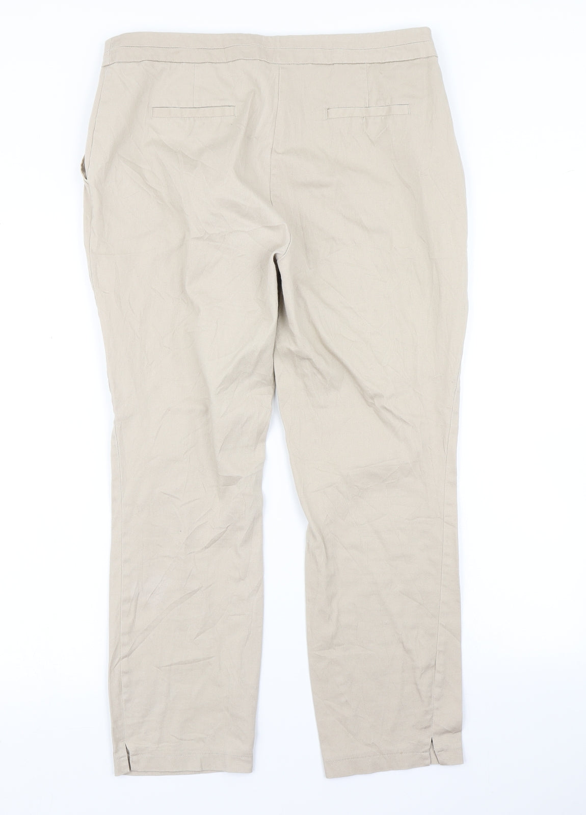 Womens UK Size 14 Atmosphere Regular Fit Dress Pants Beige Trousers