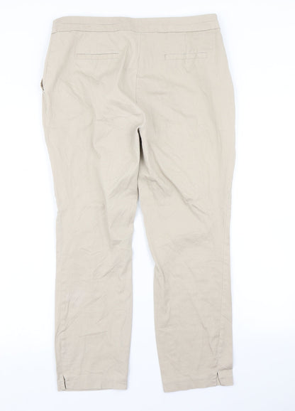 Womens UK Size 14 Atmosphere Regular Fit Dress Pants Beige Trousers
