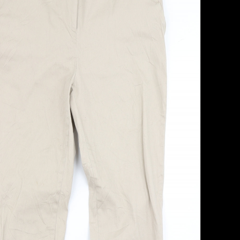 Womens UK Size 14 Atmosphere Regular Fit Dress Pants Beige Trousers
