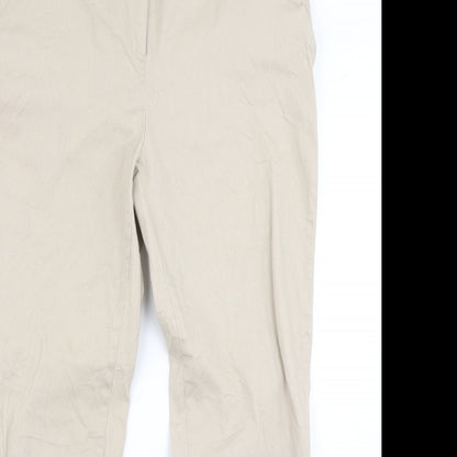 Womens UK Size 14 Atmosphere Regular Fit Dress Pants Beige Trousers