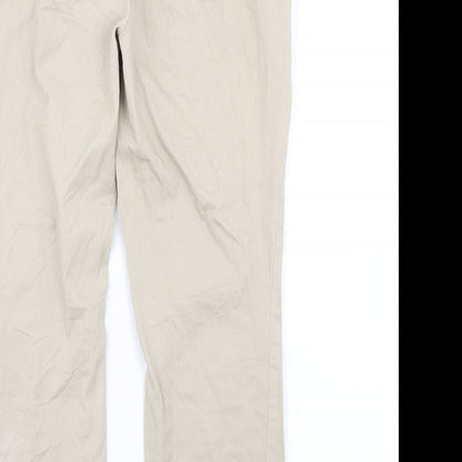 Womens UK Size 14 Atmosphere Regular Fit Dress Pants Beige Trousers