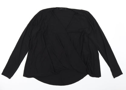 Womens UK Size 12 Atmosphere Black Basic Blouse