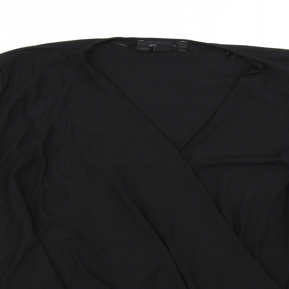 Womens UK Size 12 Atmosphere Black Basic Blouse