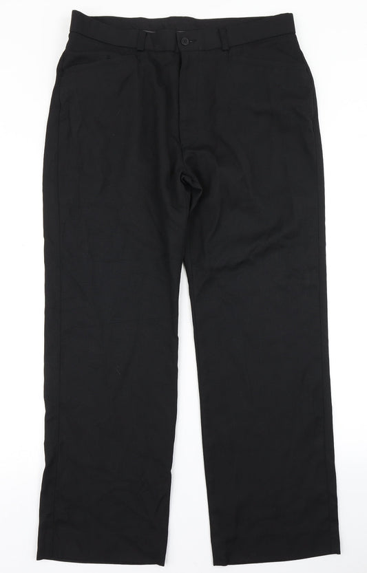 George Mens Black   Dress Pants Trousers Size 34 in L29 in