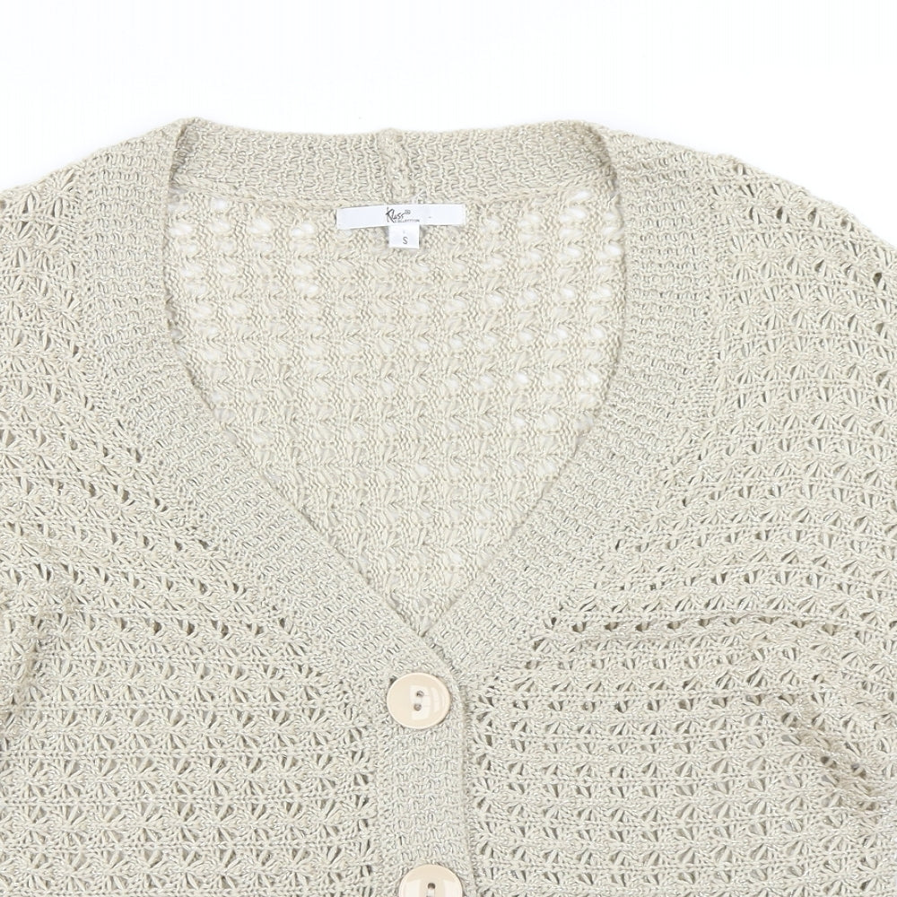 Womens UK Size S Klass Collection Beige Cardigan Jumper