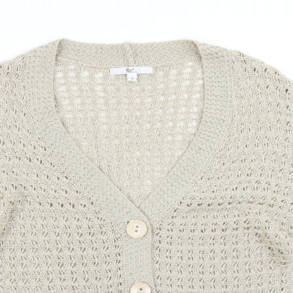 Womens UK Size S Klass Collection Beige Cardigan Jumper