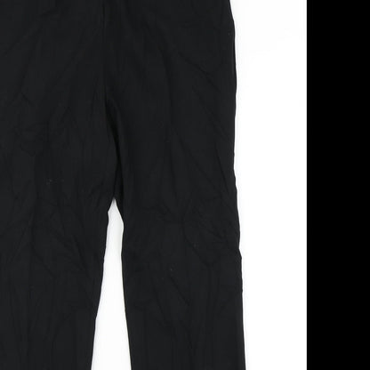 Womens UK Size 14 Marks & Spencer Regular Fit Dress Pants Black Trousers
