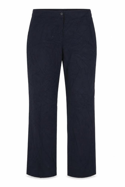 Front view of Marks & Spencer Collection women’s blue dress pants trousers, size UK 14, 29-inch leg