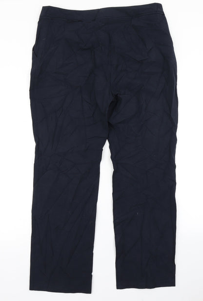 Womens UK Size 14 M&S Collection Regular Fit Dress Pants Blue Trousers