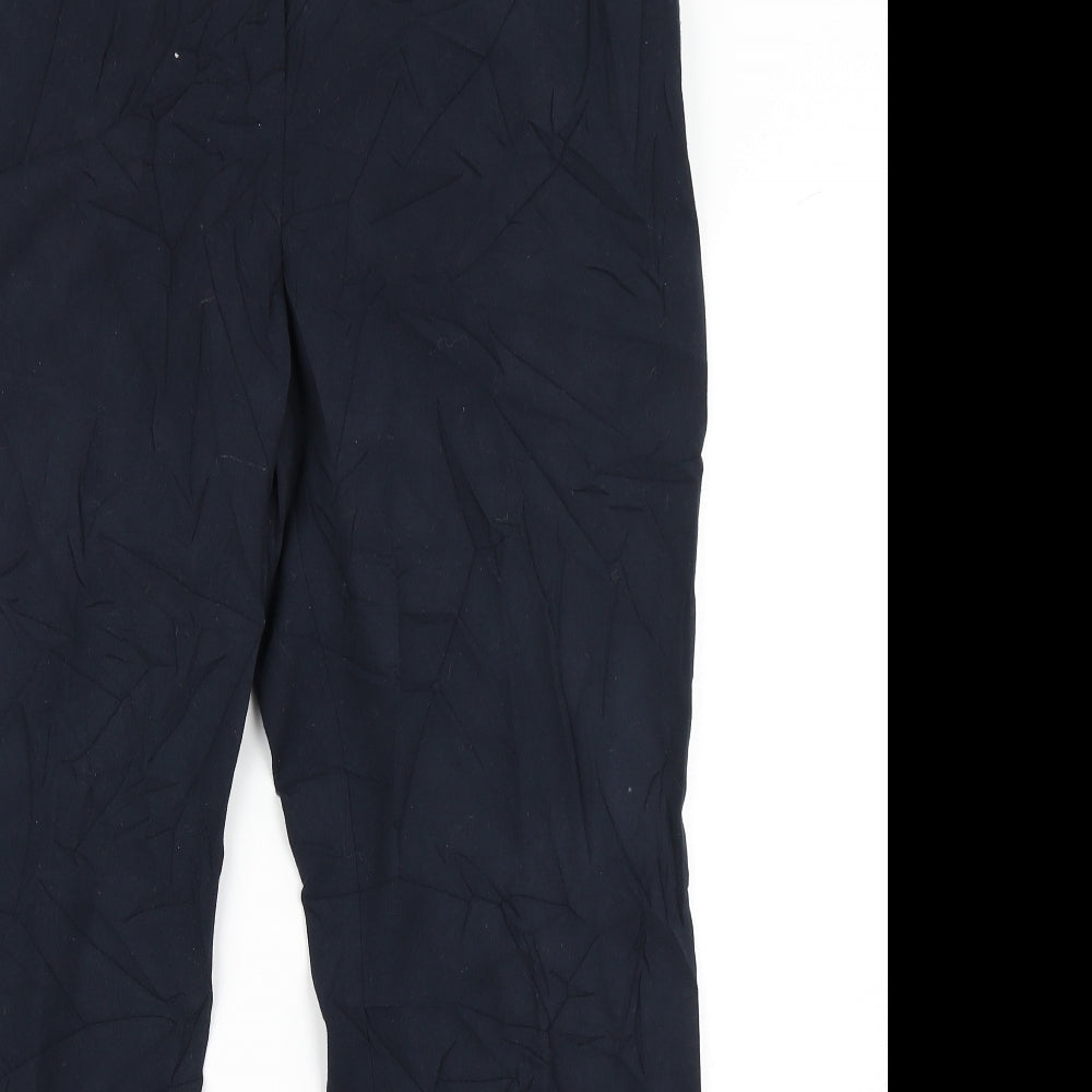 Womens UK Size 14 M&S Collection Regular Fit Dress Pants Blue Trousers